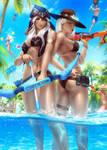 Pool Party Ashe and Ashe by Zarory