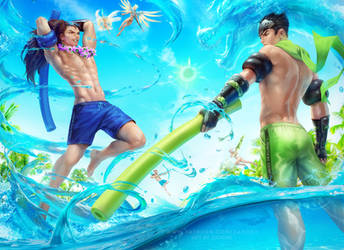 Pool Party Genji and Yasuo