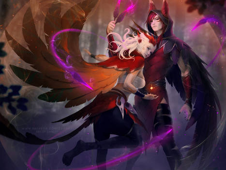 Genderbend Xayah and Rakan