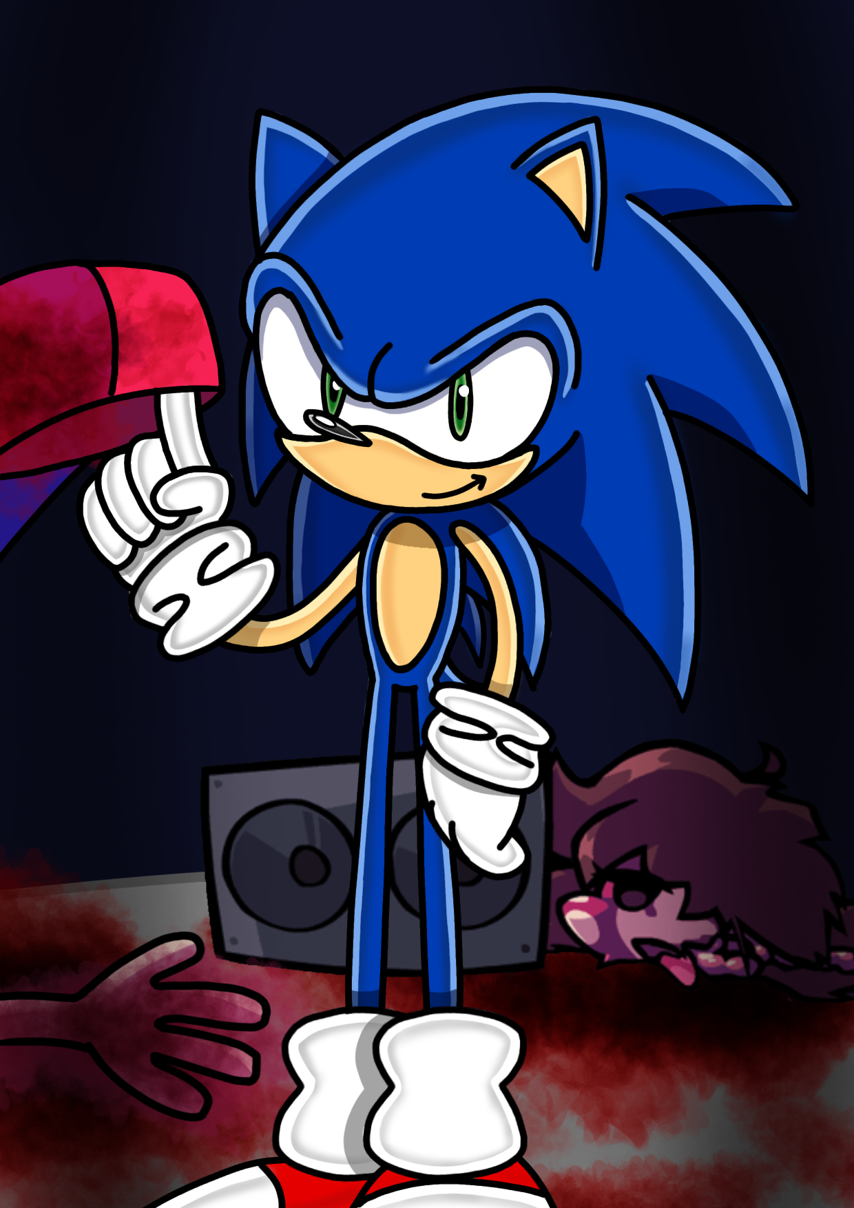 Sonic the Hedgehog fanart, deviantart., Stable Diffusion