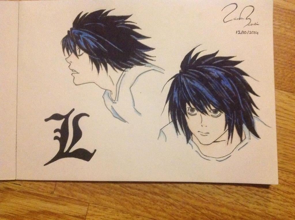 Deviantart La Note Fan art L from death note by ZMarie on DeviantArt