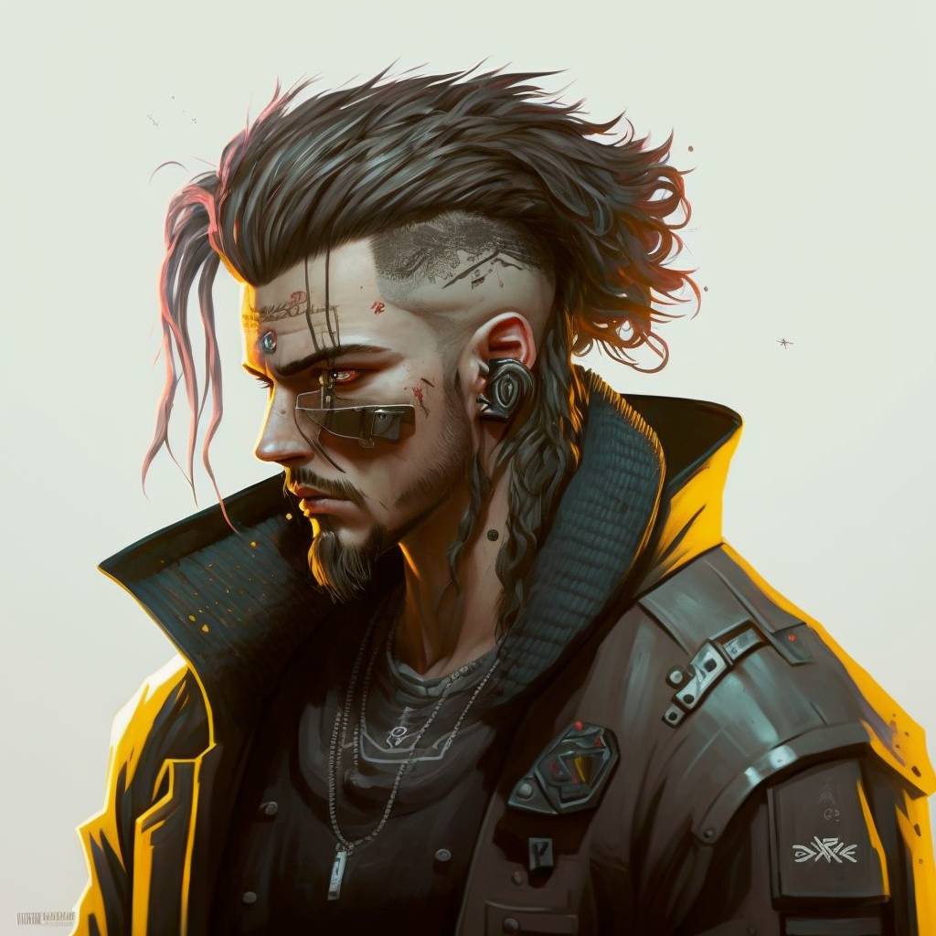 Character inspired by the look of Cyberpunk 2077 by MarceloSilvaArt on  DeviantArt