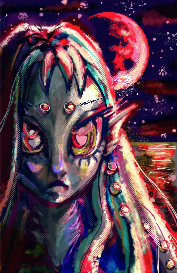 Alien Mermaid Illustration Portrait by trich3ma on DeviantArt