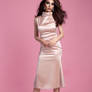 Long Satin Sleeveless Dress