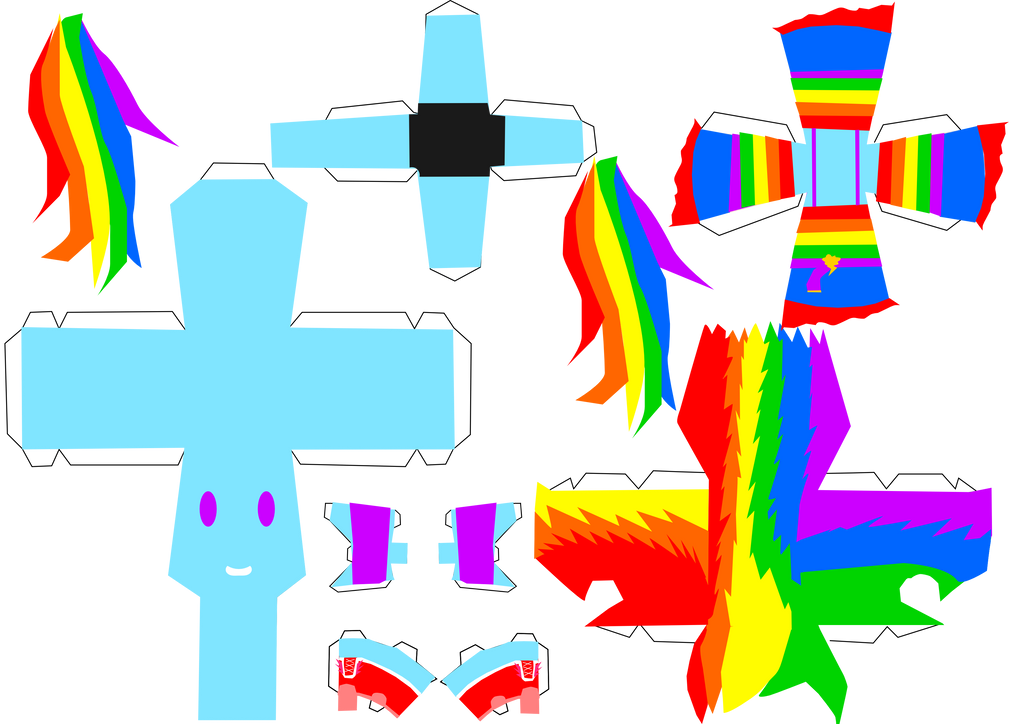 Ranbow Dash fall formal papercraft