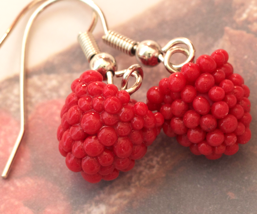 Raspberry Earrings