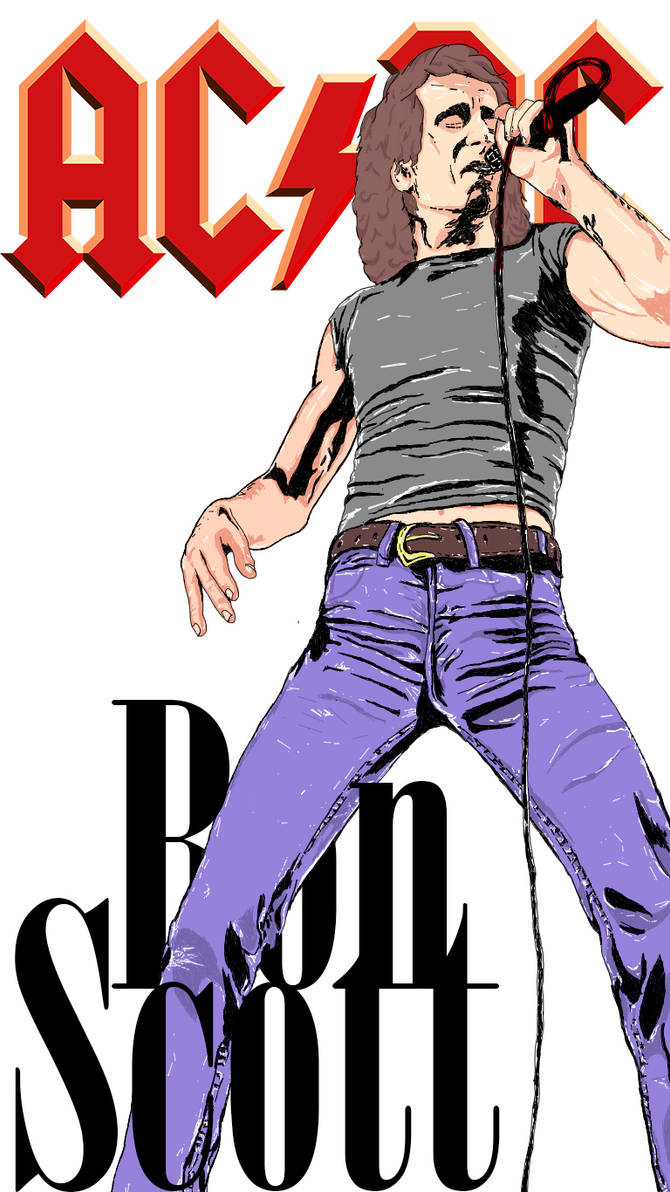 Digital Art - Bon Scott ( AC/DC ) by AleXXBusatto on DeviantArt