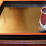 coffee cup on tray