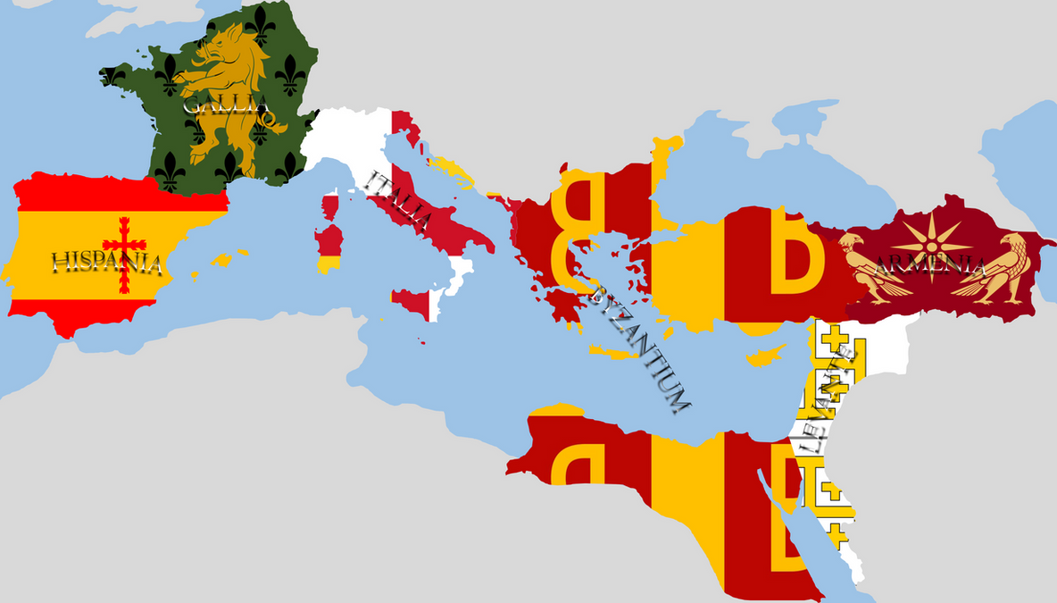 Alternate Rome Flag Deviantart Alternate Roman Empire Division by Tekfonix on DeviantArt