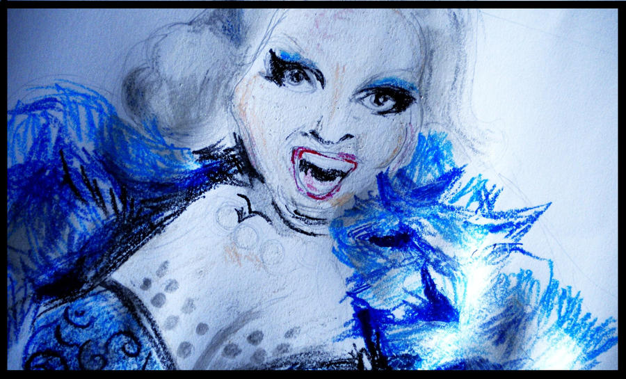 2. Drag Queen Blue Curly Hair - wide 7