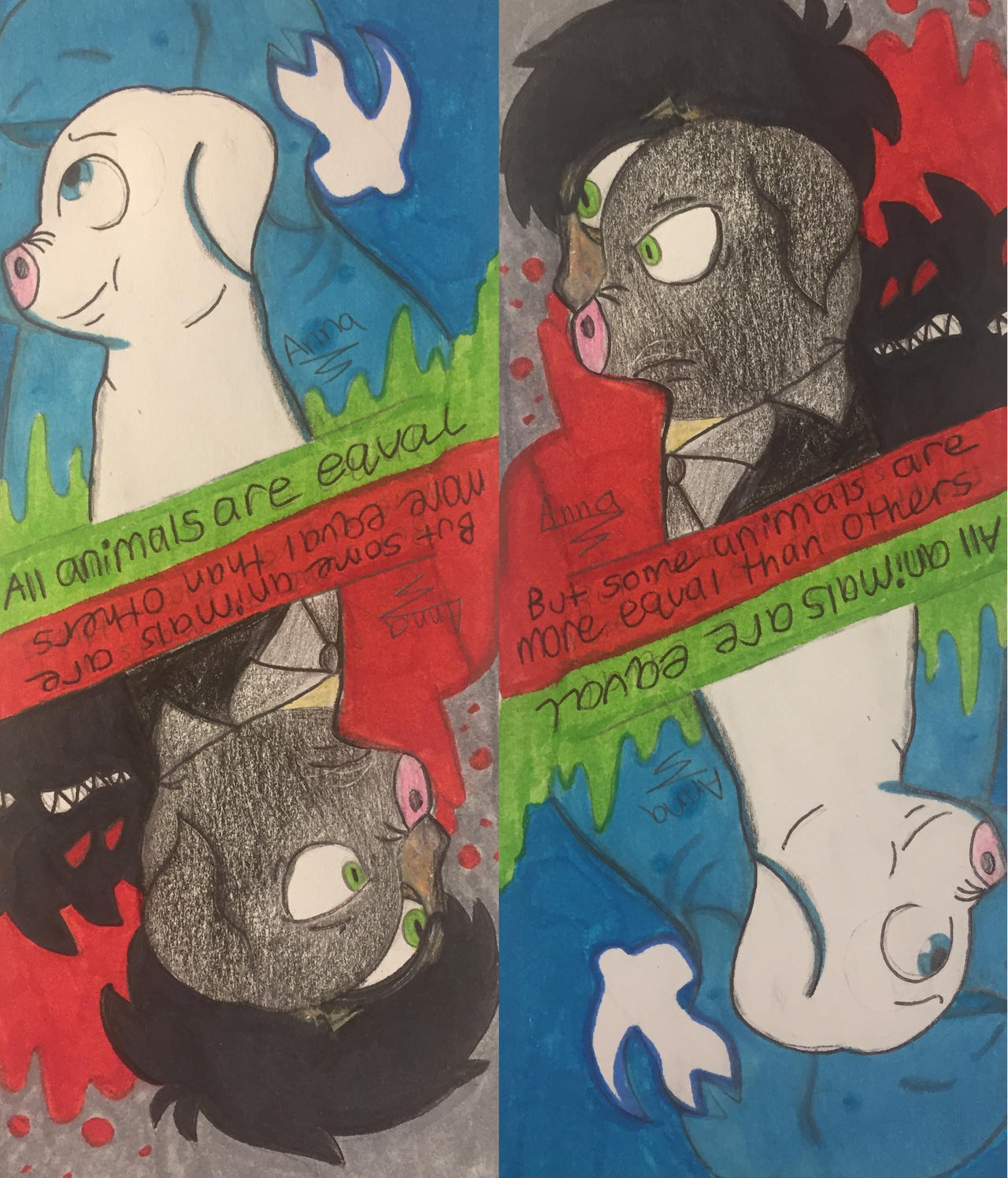 Animal Farm) Snowball and Napoleon by SketchyChoco on DeviantArt Animal Farm) Snowball and Napoleon by SketchyChoco on DeviantArt