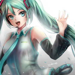 Happy birthday Miku! by xilveroxas