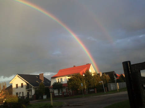 double rainbow in poland