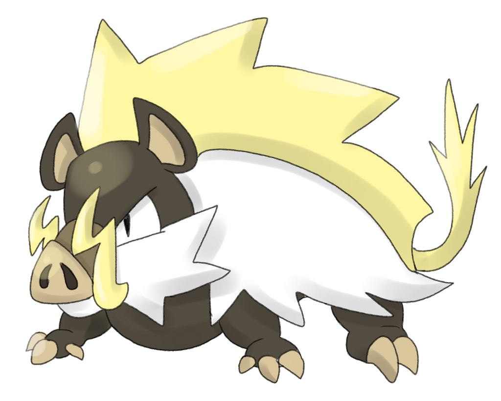 Pokemon D | Electric wild pig by EustakiaPuchero on DeviantArt