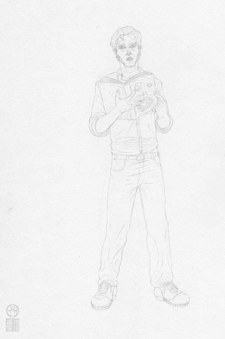 Ash and Some Light Reading, Evil Dead Drawing 1 by Freyhawk on DeviantArt