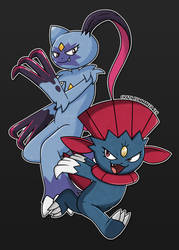 Sneasler and Weavile