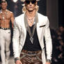 Male model handsome slim hair brown ,blonde runway