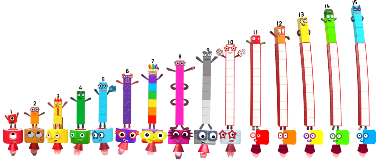 15 Updated Rig Number Blocks Numberblocks 1-15 with their Times Tables by RyanMakeNBs2 on DeviantArt
