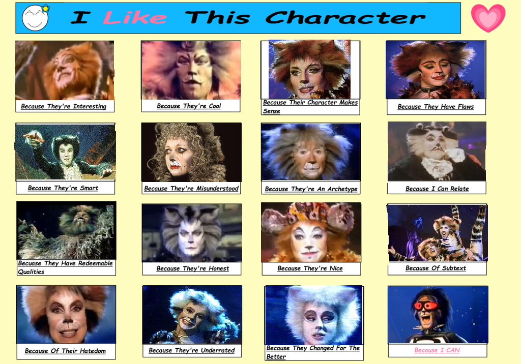 I Like This Character Meme (Cats Musical Style) by CatDefender on
