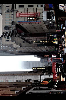 New York city under the rain