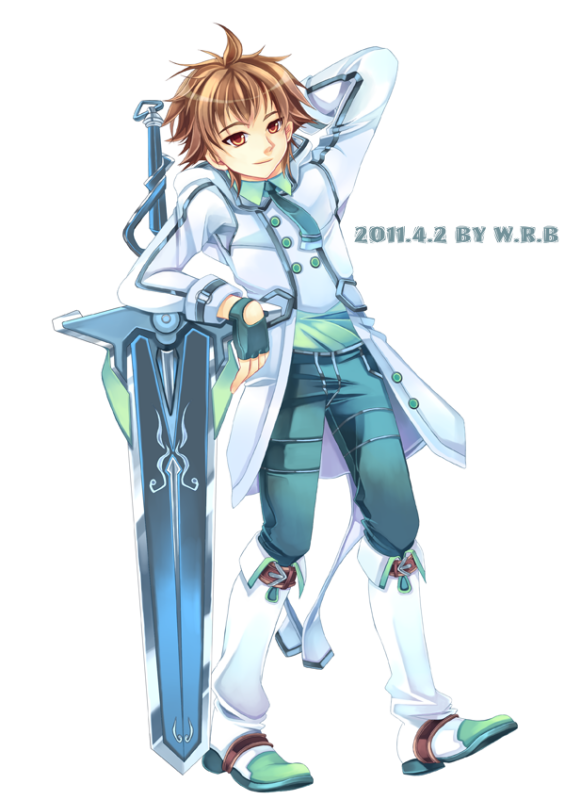 photo Anime Boy With Giant Sword big sword boy 01 by whitericebear on