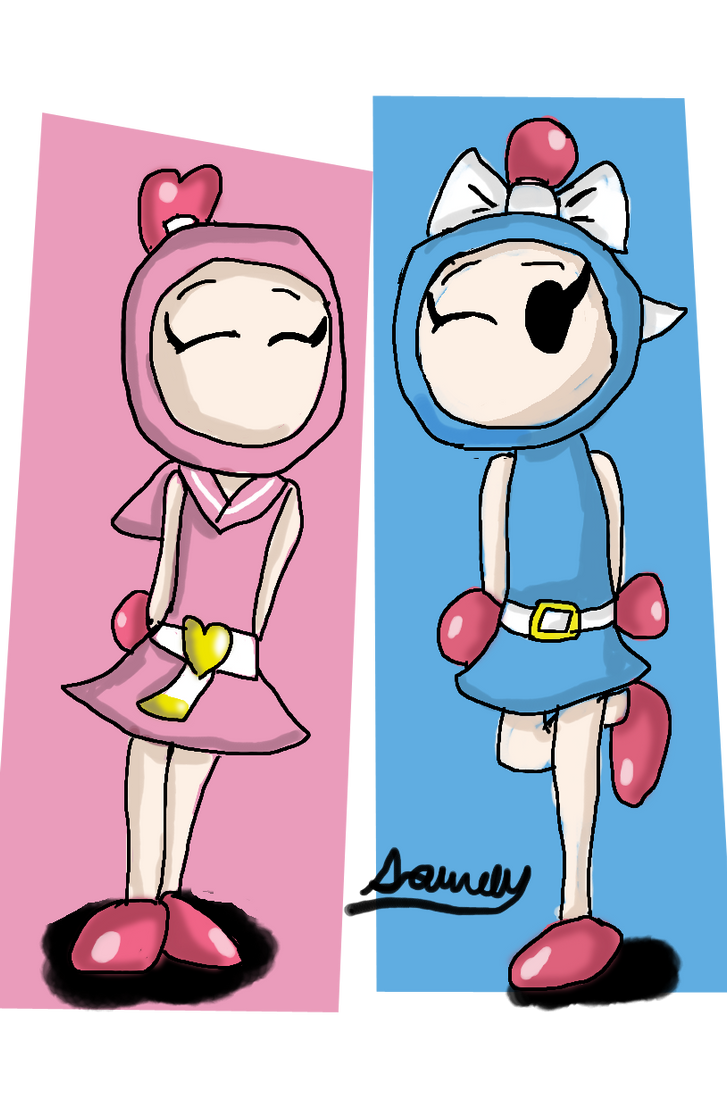 Pink Bomberman R Bomberman pink and Aqua colors by Cartoontriper on DeviantArt