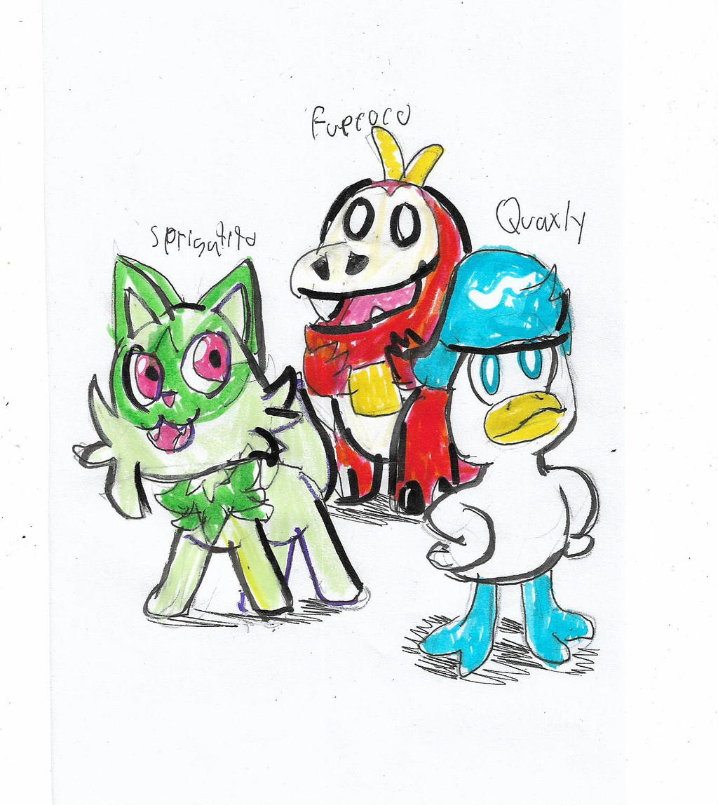 Scarlet violet starters by Cartoontriper on DeviantArt