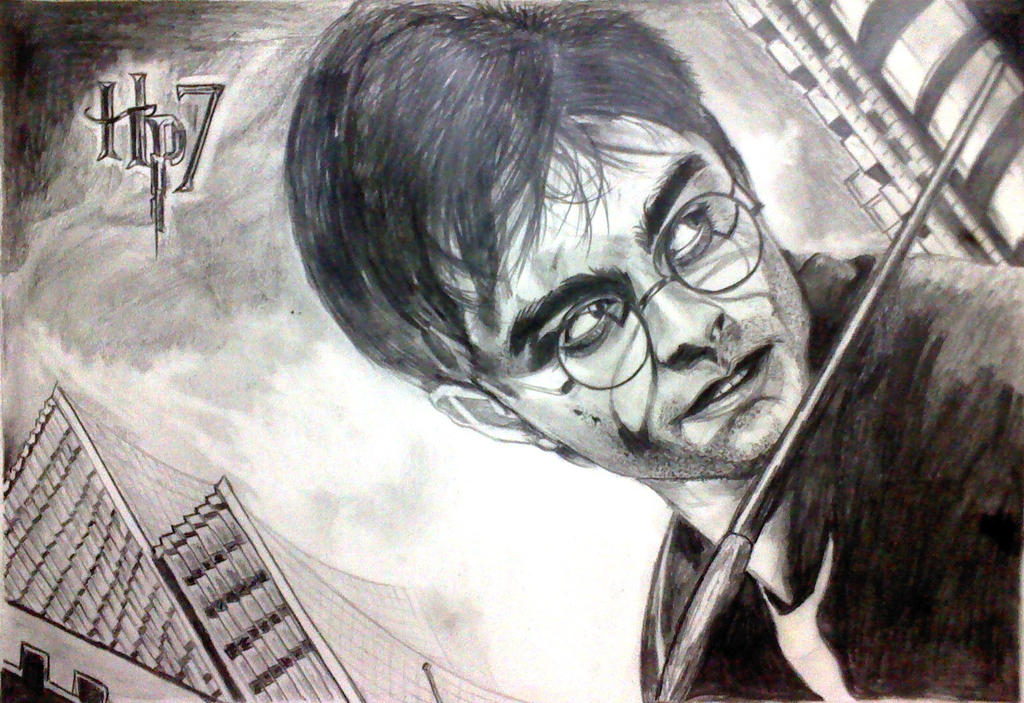 Harry Potter And The Deathly Hallows Pencil Sketch By Sunanda Roy