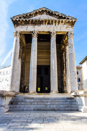 Roman Temple of Augustus by IaiaStock