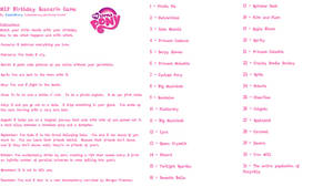 MLP Birthday Scenario Game