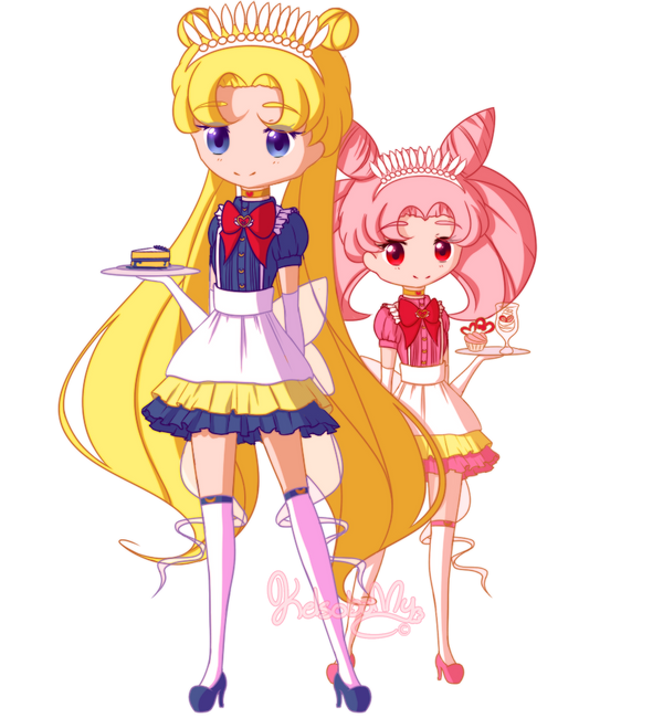 Magical Maid S Sailor Moon And Mini Moon By Kelsobunny On Deviantart