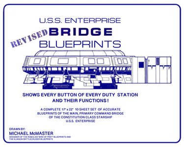 USS Enterprise Bridge Blueprints Frnt Envelope Art