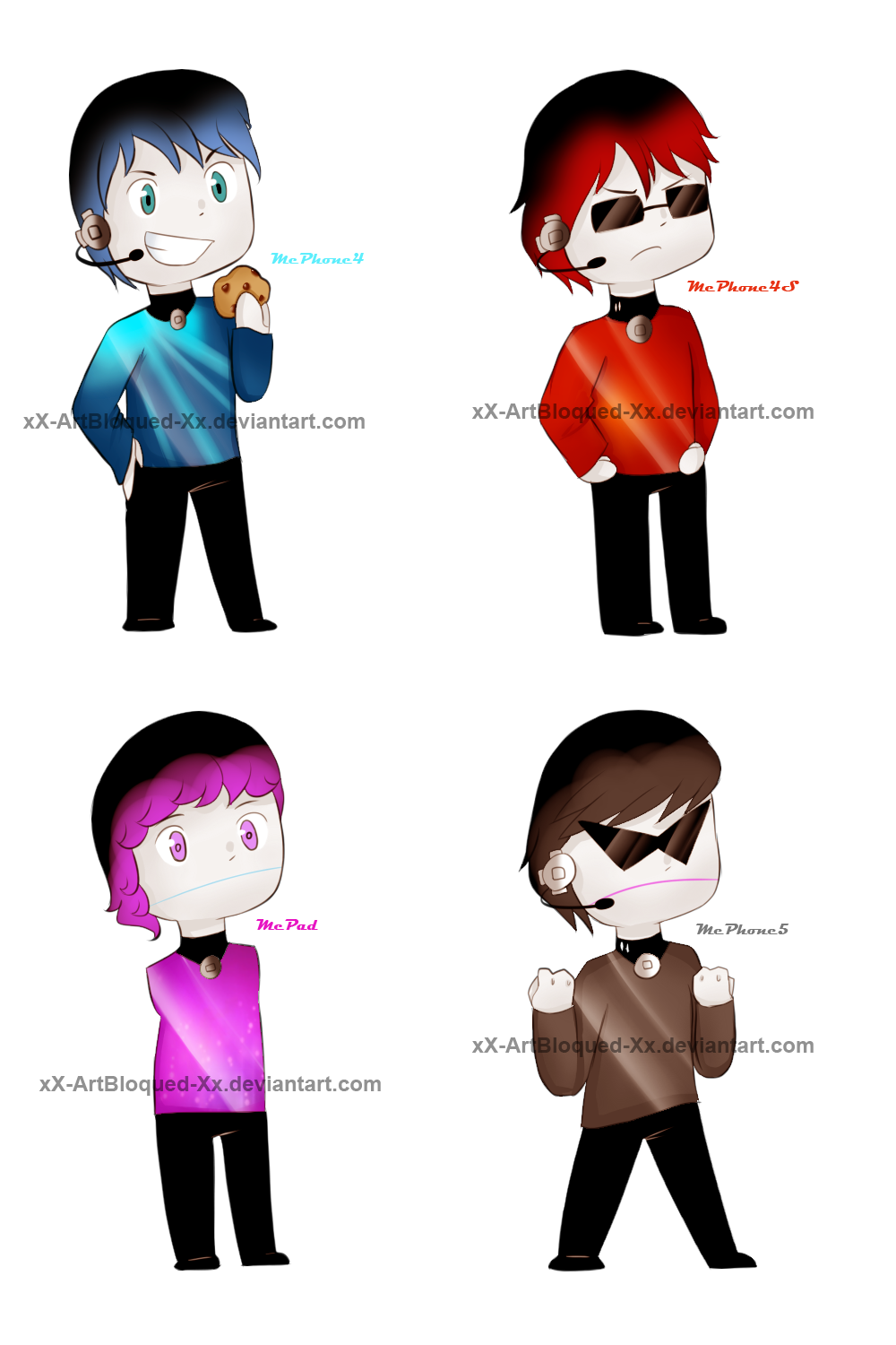 .:Inanimate Insanity:.MePhones and MePad by ArtBloqued on DeviantArt