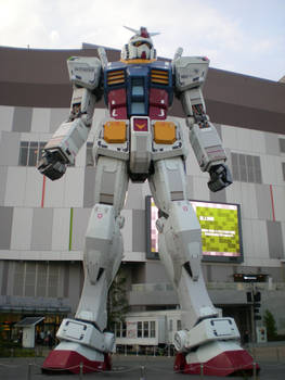 Life size Gundam statue