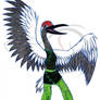 2 - White Crane cools its wings