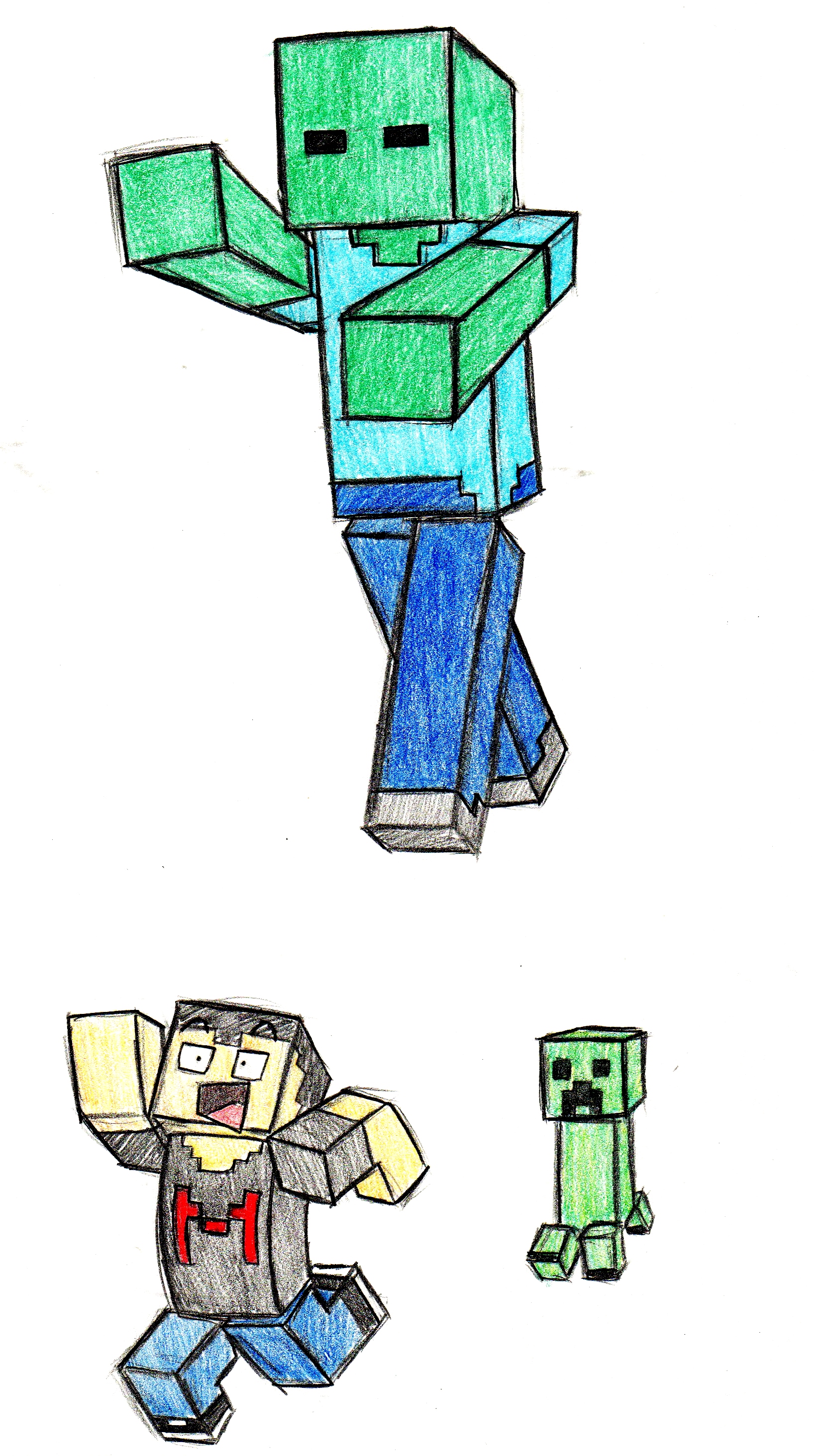 Minecraft sketches by Xaolin26 on DeviantArt