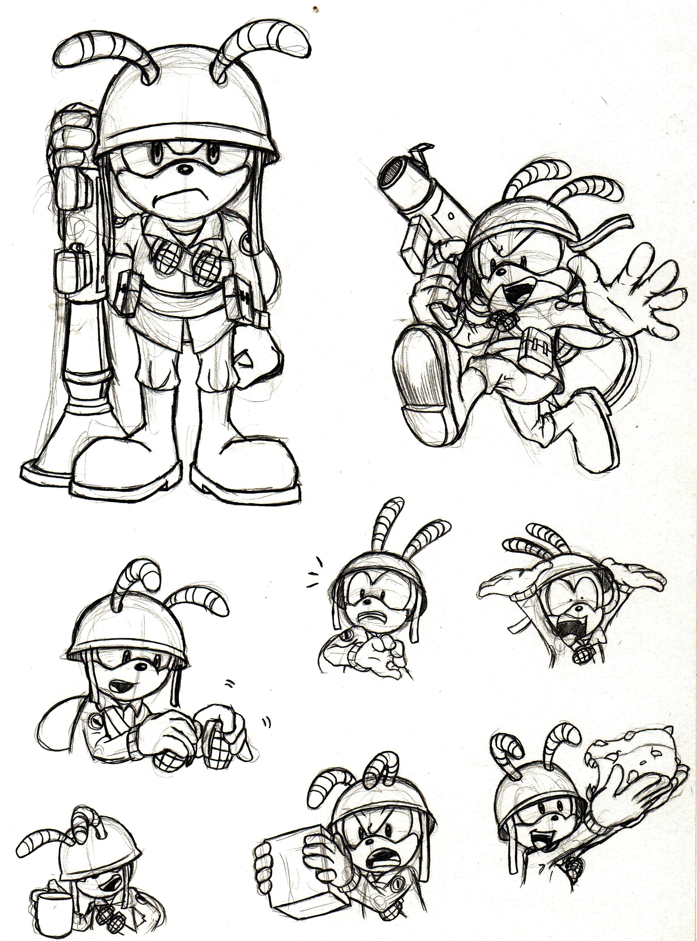 Charmy the Bee as the Soldier (TF2)