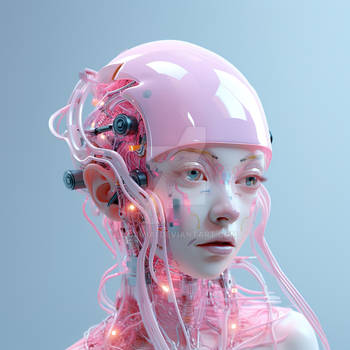 AI-generated robot girl character