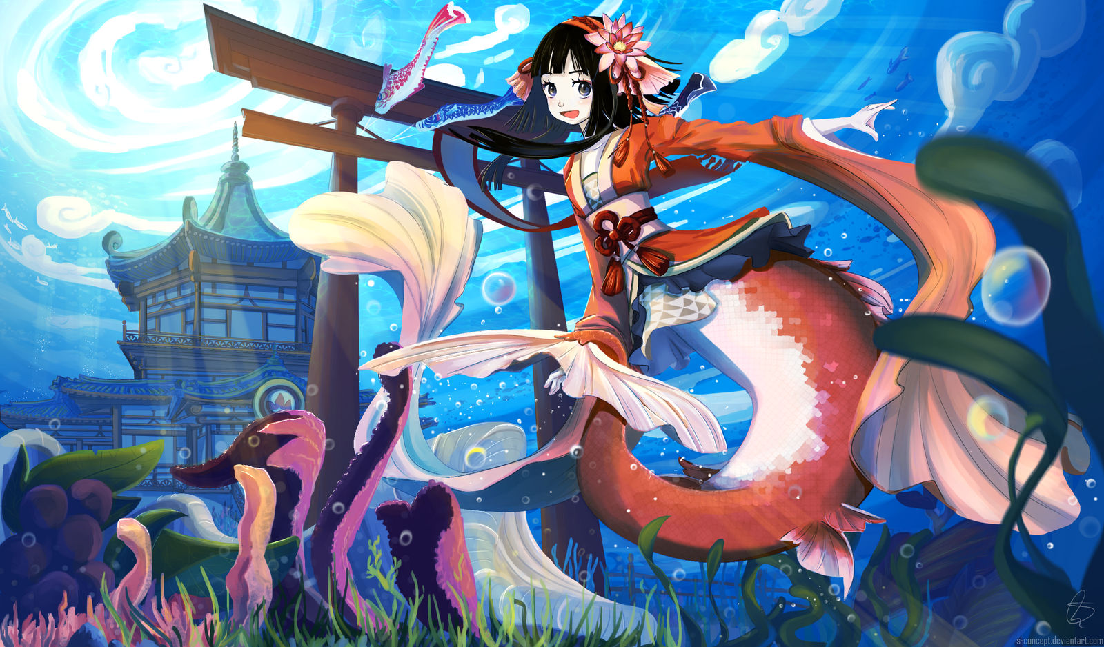 Onmyoji Fanart Contest - Koi by S-concept