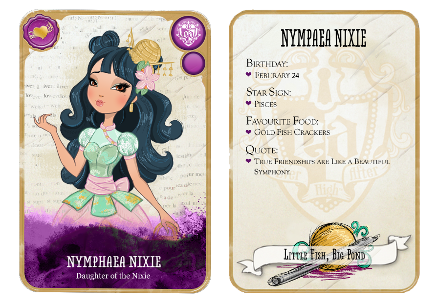 Ever After High Oc Card - Nymphaea Nixie