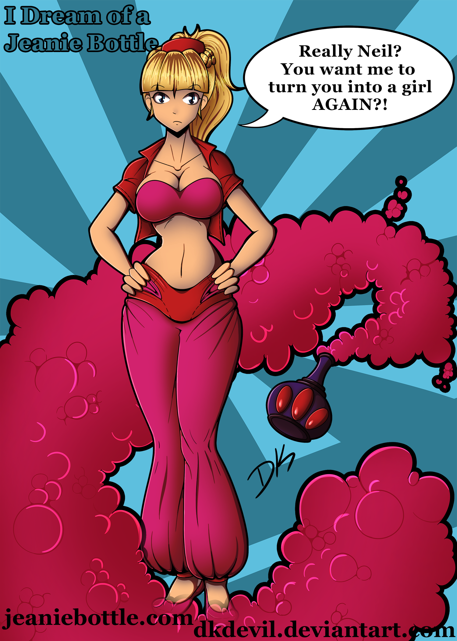 I Dream of a Jeanie Bottle Fanart by DKDevil