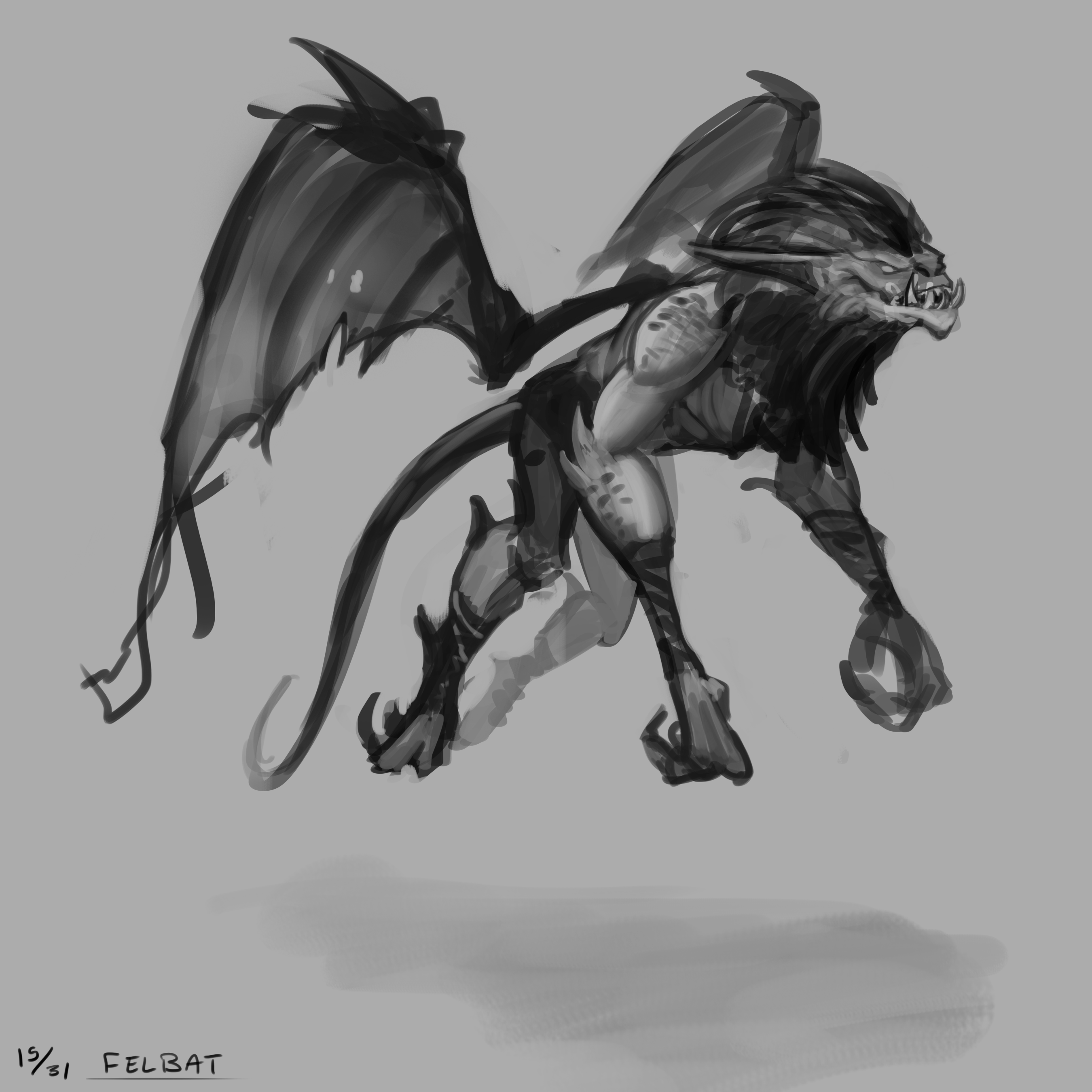 Felbat Daily Sketch 15 - Felbat by TehSasquatch on DeviantArt