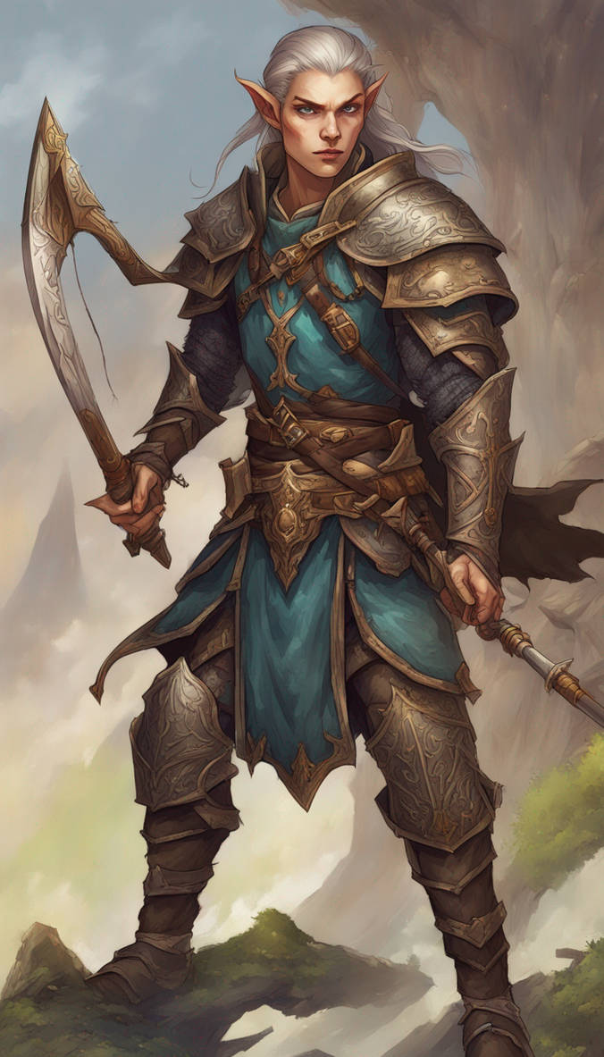 Elf Jujitsu Young Elf with Sword by Fantasy-Vault on DeviantArt