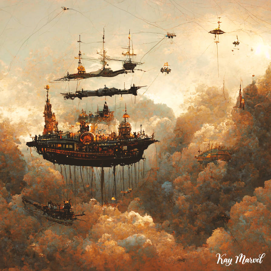 Steampunk Flying Ship By HichemTouati On DeviantArt steampunk-flying-ship-by-hichemtouati-on-deviantart