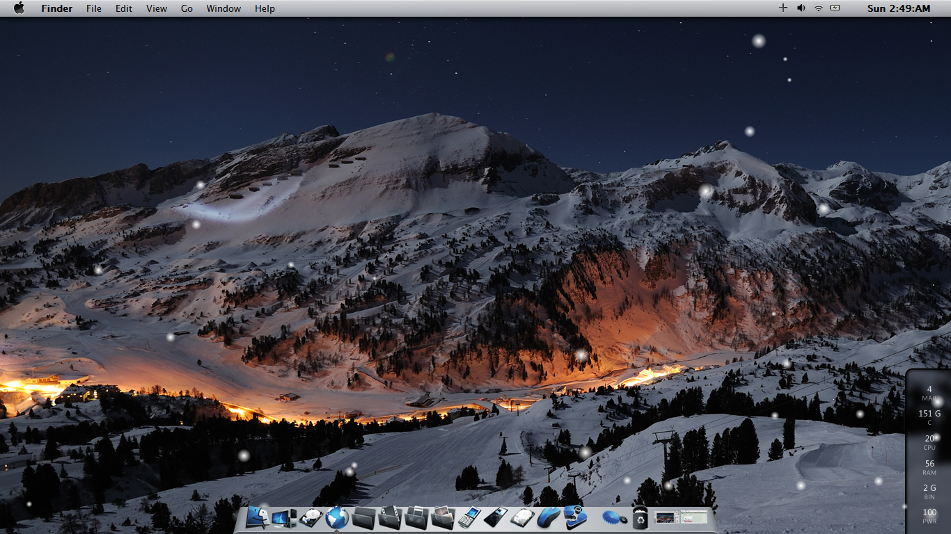 Winter Mac Theme on W7 by maxxdout