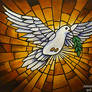 Stained Glass Mosaic Peace Dove