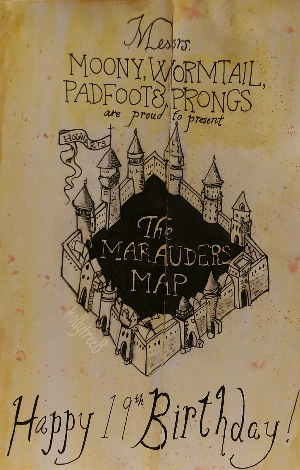 Harry Potter Marauder's Map Birthday Invitation  Harry potter birthday  invitations, Harry potter birthday cards, Harry potter invitations