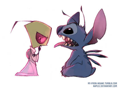 Zim studies Stitch