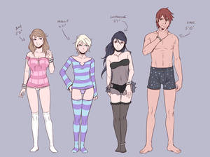 Concept Art - Height Comparison (Nightwear)