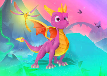 Spyro-at-the-South-Ridge by Scale-Fang